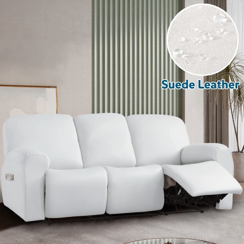 Suede leather recliner chair - recliner,