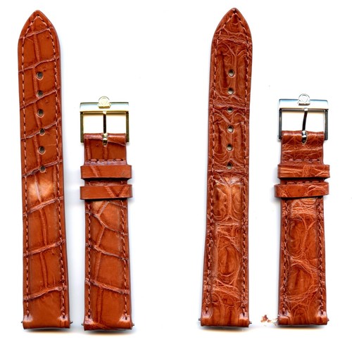 Deep cognac alligator strap - cognac, &