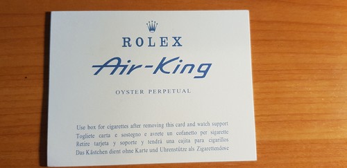 Rolex air king cigarettescard - air-king,
