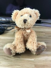 Russ Berrie Shining Stars Honey Bear Plush 9" Glittery Stuffed Bear With Bow