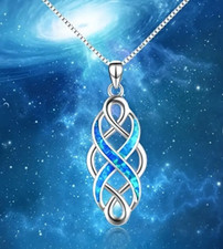 Opal Silver Celtic Knot Opal