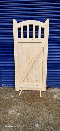 Wooden garden gate arched - gate,