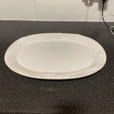 Large Ceramic White Oval