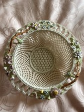 Handwoven Vintage Belleek Porcelain Basket Weave Ireland