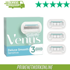 Gillette Venus Deluxe Smooth Razor Blades – 3 Refills 100% ORIGINAL⭐⭐⭐⭐⭐