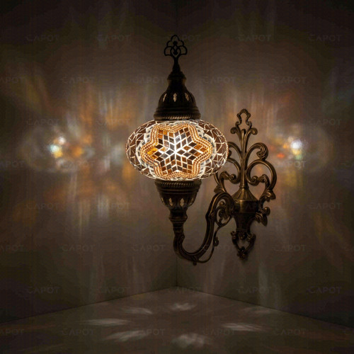 Amber star turkish mosaic wall - turkish,