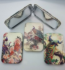 Compact mirror makeup handbag accessory peacock 