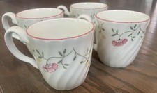 Johnson Brothers Summer Chintz Set of 4 Coffee/Tea Cups Mugs 3 1/4" Tall EUC
