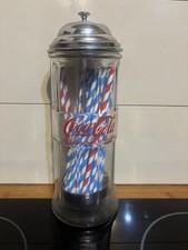 Coca Cola Glass Straw Dispenser  Diner  Storage  Holder  Bar