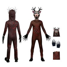 Kids 99-Nights in The Forest Deer Boys Deer Monster Horror Game Outfit Costume