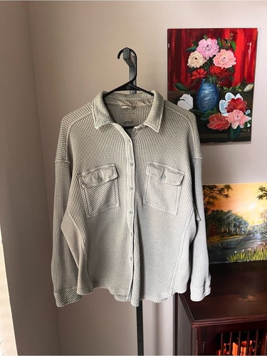 Aerie waffle knit - aerie, button-up