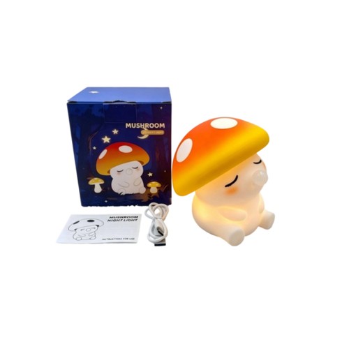 Silicone toadstool style lamp - silicone, toadstool-style