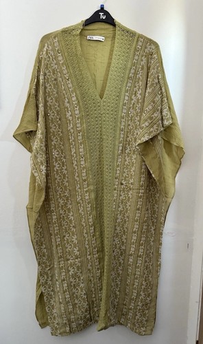 Zara green kaftan midi dress - kaftan,
