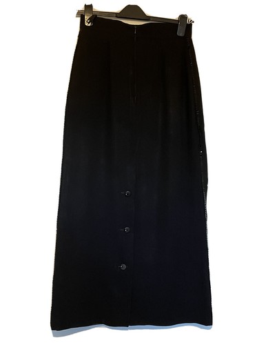 Long black straight - straight, back
