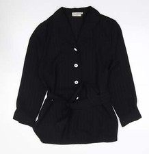 Anne Brooks Womens Black Jacket Size 12 Button