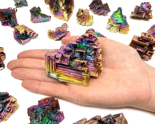 Bismuth crystals iridescent - crystals, /