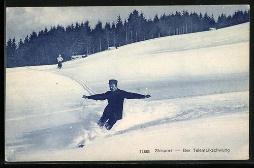 Skiing the telemark - skiing,, turn