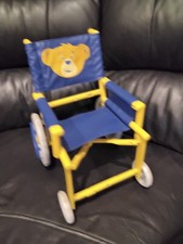 BUILD-A-BEAR WORKSHOP YELLOW BLUE WILD WHEELS WHEELCHAIR