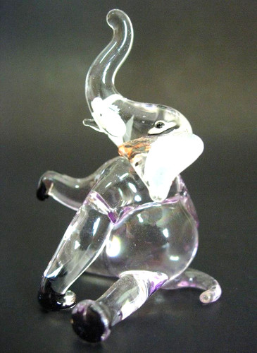 Art miniature glass elephant - art,