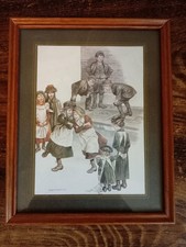 Vintage, Ronald Embleton Print In Wood Frame.