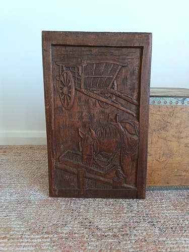 Vintage carved wooden horse - horse, &