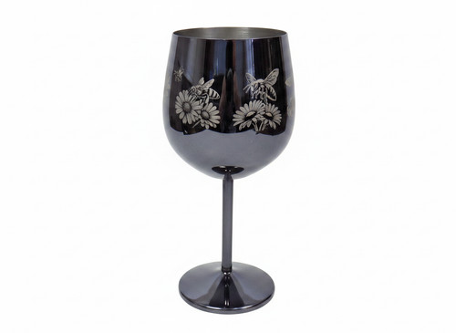 Large engraved bee - large, flower
