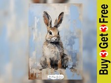 Wild Rabbit Portrait Oil