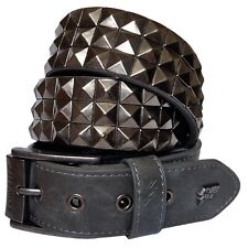 Triple Studded Leather Belt