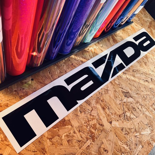 Mazda logo gloss black 100cm - 100cm, /