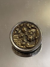 Antique Metal Button The Rose