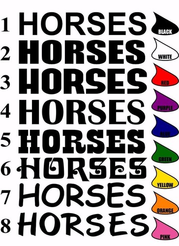 Horses decals large vinyl - decals,,