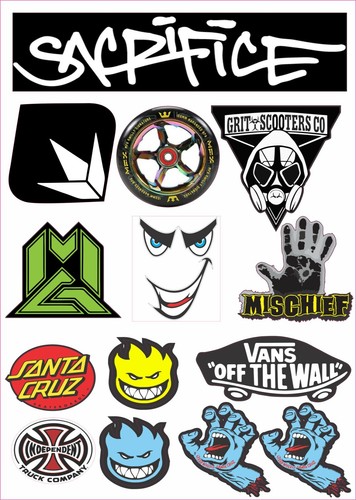 Scooter skateboard stickers - skateboard,