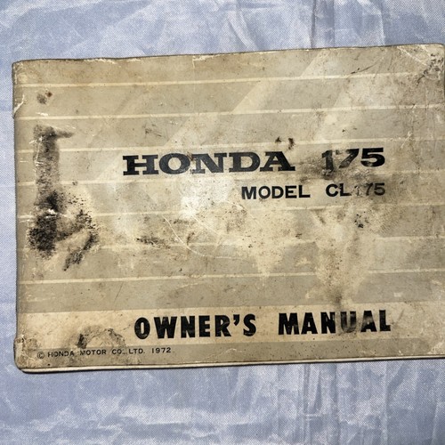 Honda owner manual 1972 - owner's,