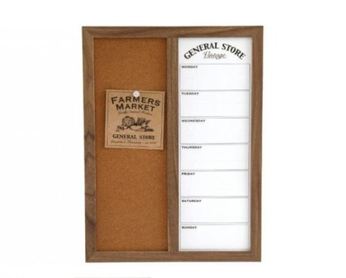 Cork memo notice board 44cm - notice,
