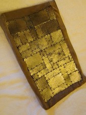 Bronze & Brown Zara Clutch Suede Leather Zip  Bag