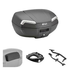 GIVI E46 RIVIERA TECH Black Trunk Kit for Peugeot XP 400 ALLURE 2023-2023
