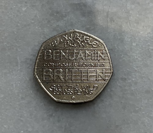 2013 benjamin britten 50p - britten,