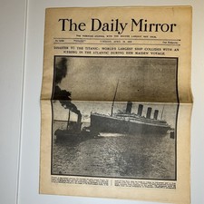 Daily Mirror Titanic 1912