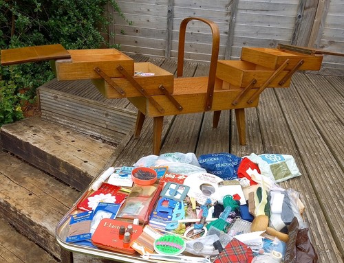 Vintage wooden craft sewing - vintage,