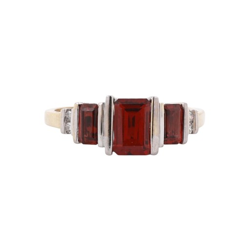 10k two tone gold emerald - two,