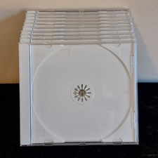 10 x CD Album Jewel Cases With WHITE Trays 10mm (Near Mint)