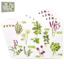 Placemats 4pcs Cork Back Herb