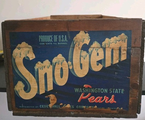 Vintage wooden fruit - wooden, crate