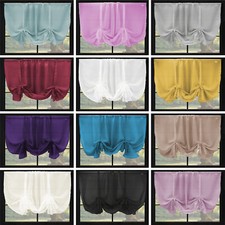 Voile Tie Blinds Net Curtain Slot Top Voile Panels - 24 Colours Available