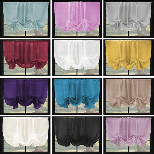 Voile tie blinds net - voile, curtain