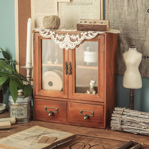 Antique desktop cabinet - antique,