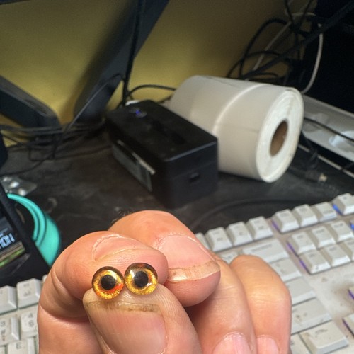 Taxidermy glass fish eyes 5mm - eyes,