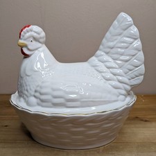 Vintage Hen On Nest Dish Egg
