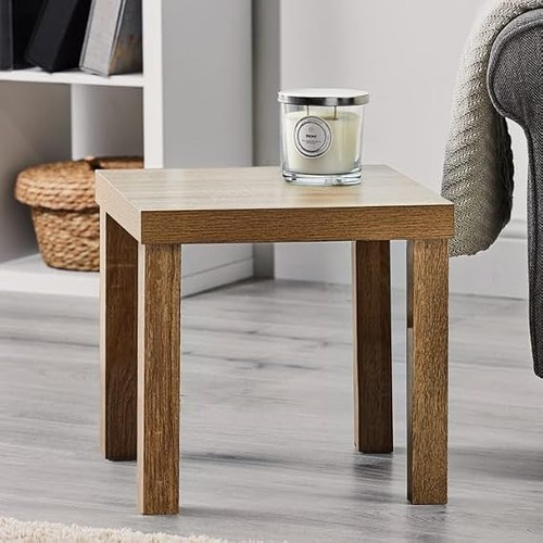 Modern oak effect side table - oak,