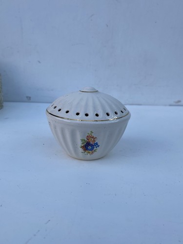 Vintage potpourri ceramic bowl - vintage,